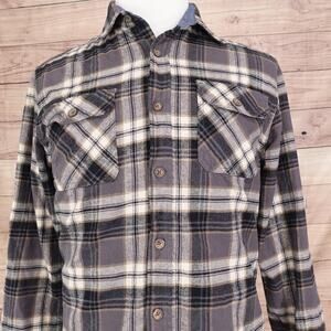 Jachs Shirt Mens Medium Plaid Flannel Button Up Double Pocket Heritage Casual